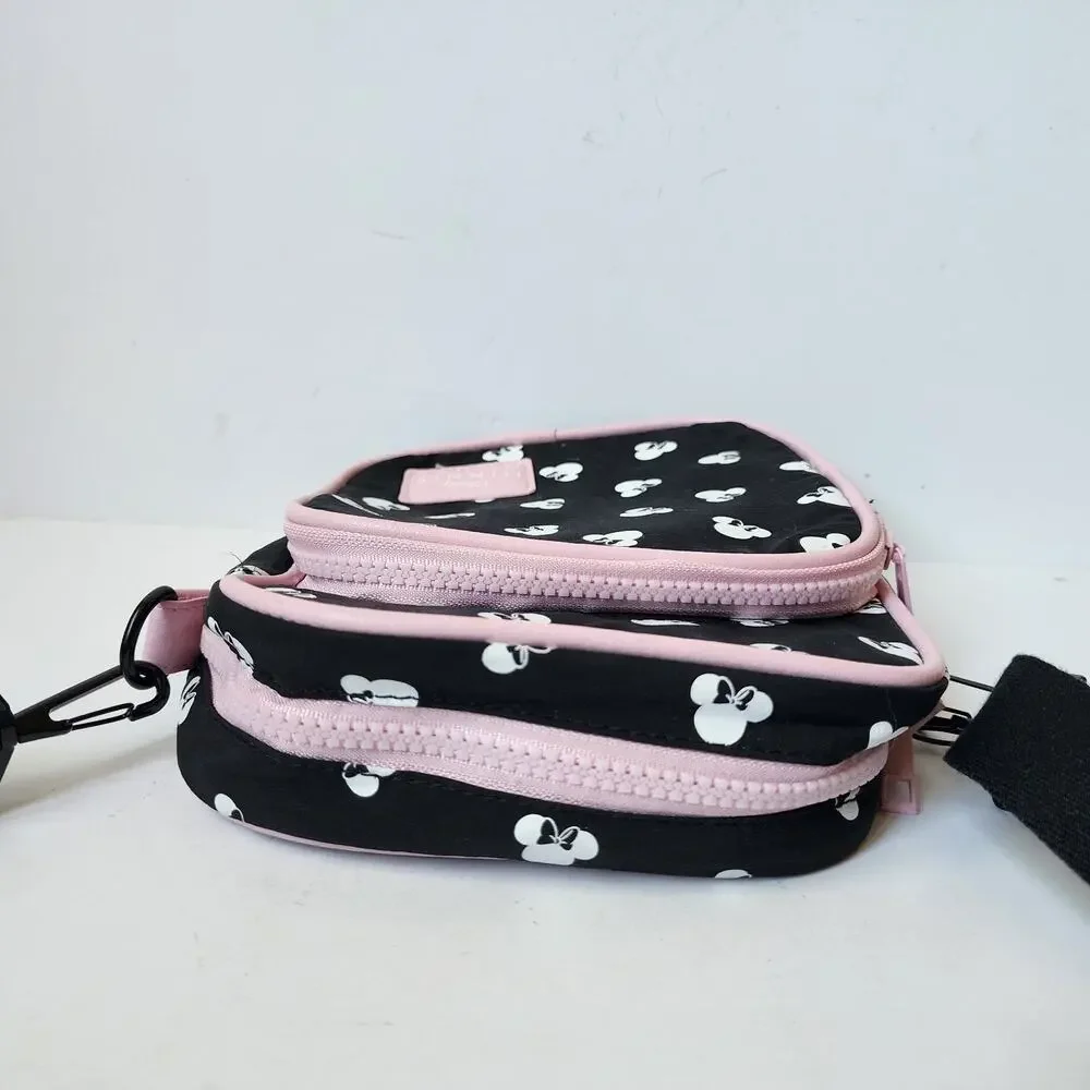 Disney Minnie Mouse Crossbody Purse Bioworld Bag Black Pink 9